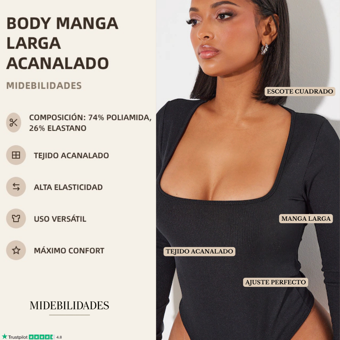 Body sin costuras con escote cuadrado – Edición otoño
