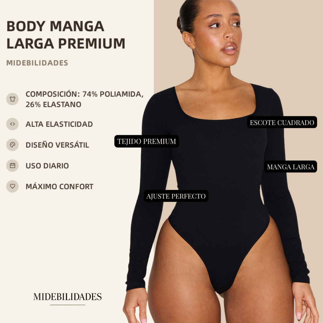 Body sin costuras con escote cuadrado – Edición otoño